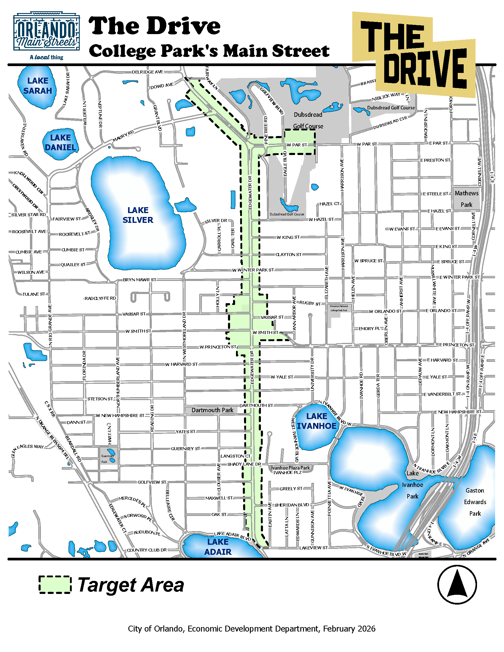 The Drive College Park map